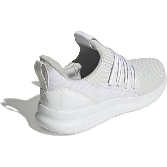 ⚡Adidas Mens White/Grey/White Imported Rubber Lite Racer Pull-On Shoes - Picture 3 of 8